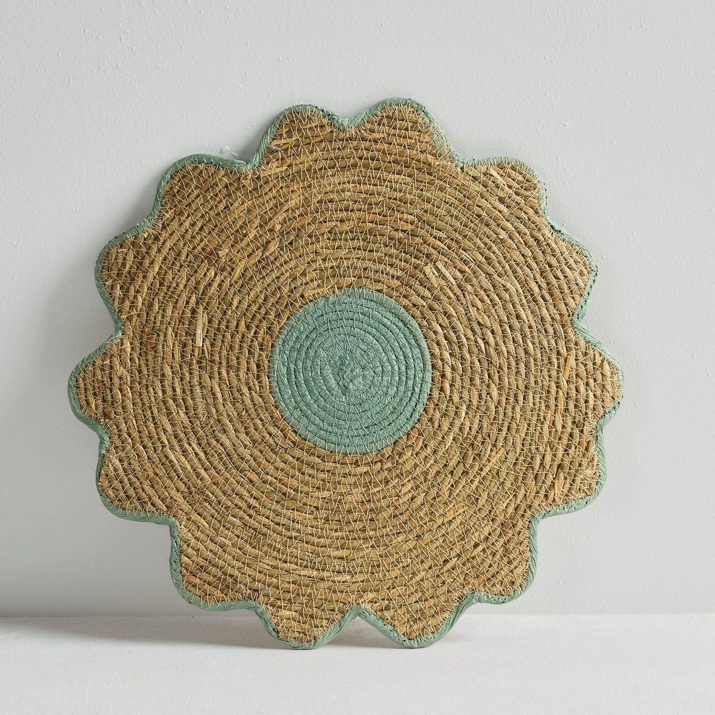 Set de table fleuri - Naturel/Sauge