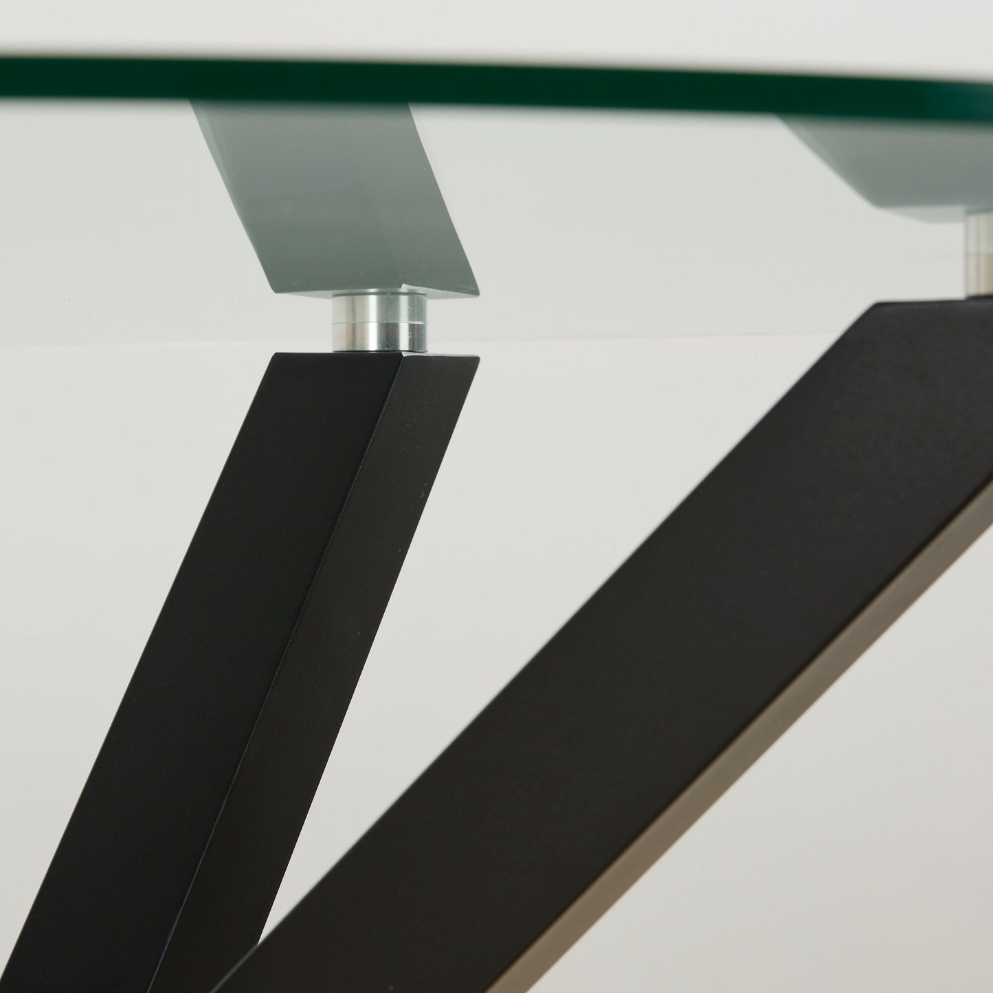 Table de salle à manger ronde Gladstone - Noir/Verre