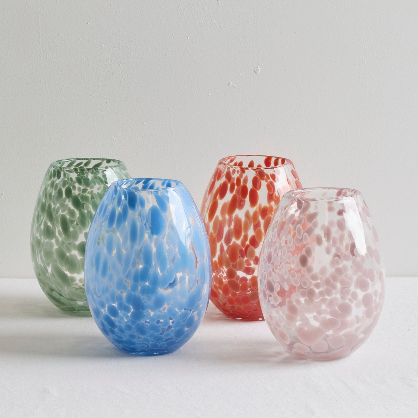 Vase Lottie en verre - Vert tendre