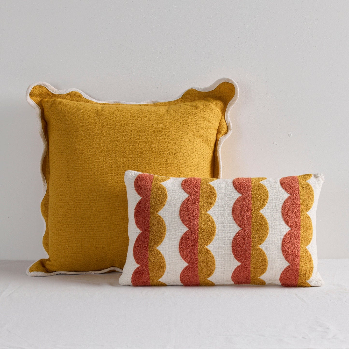 Coussin Perle - Soleil/Blanc - 50x50cm