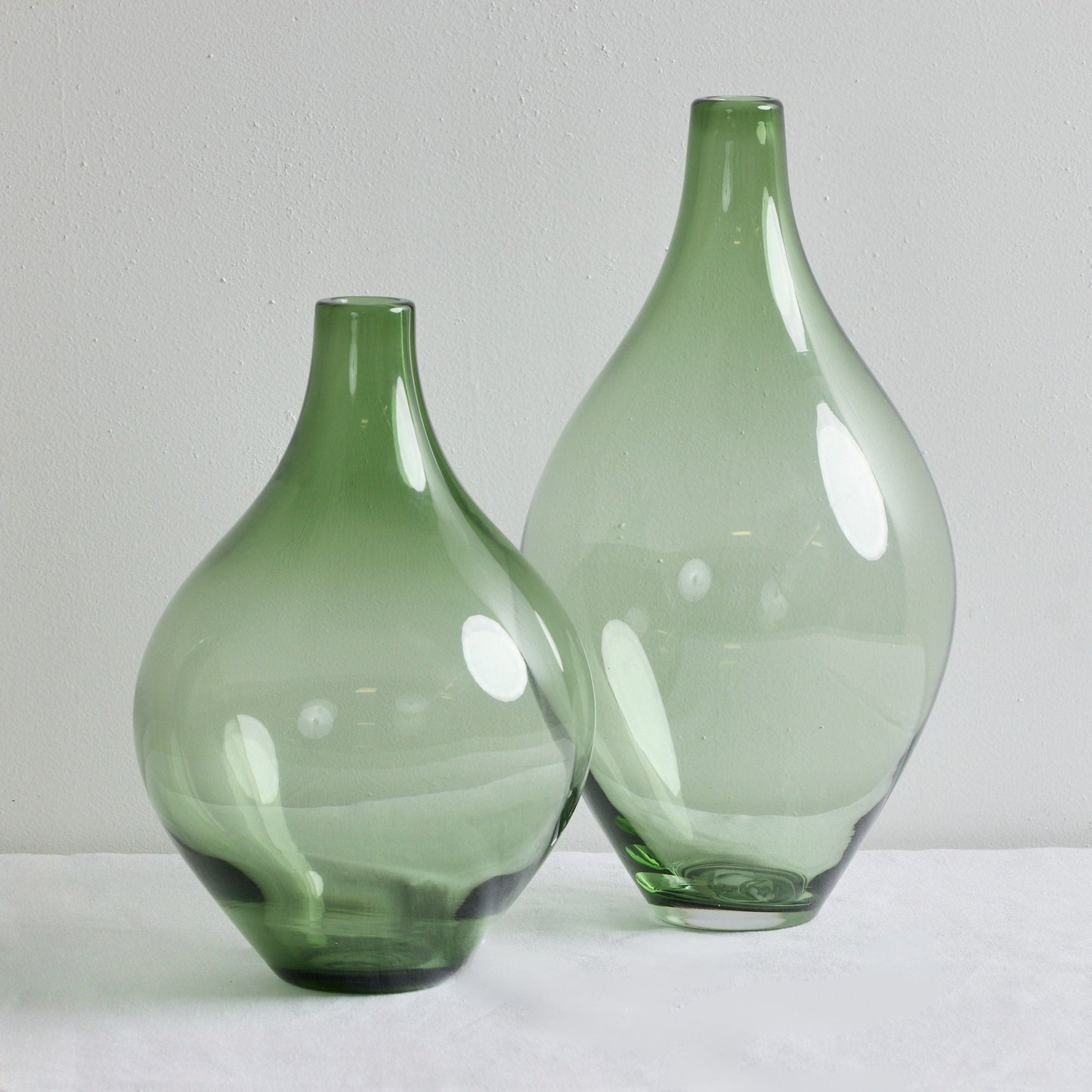 Vase en Verre Velton - Grand - Gris/Vert