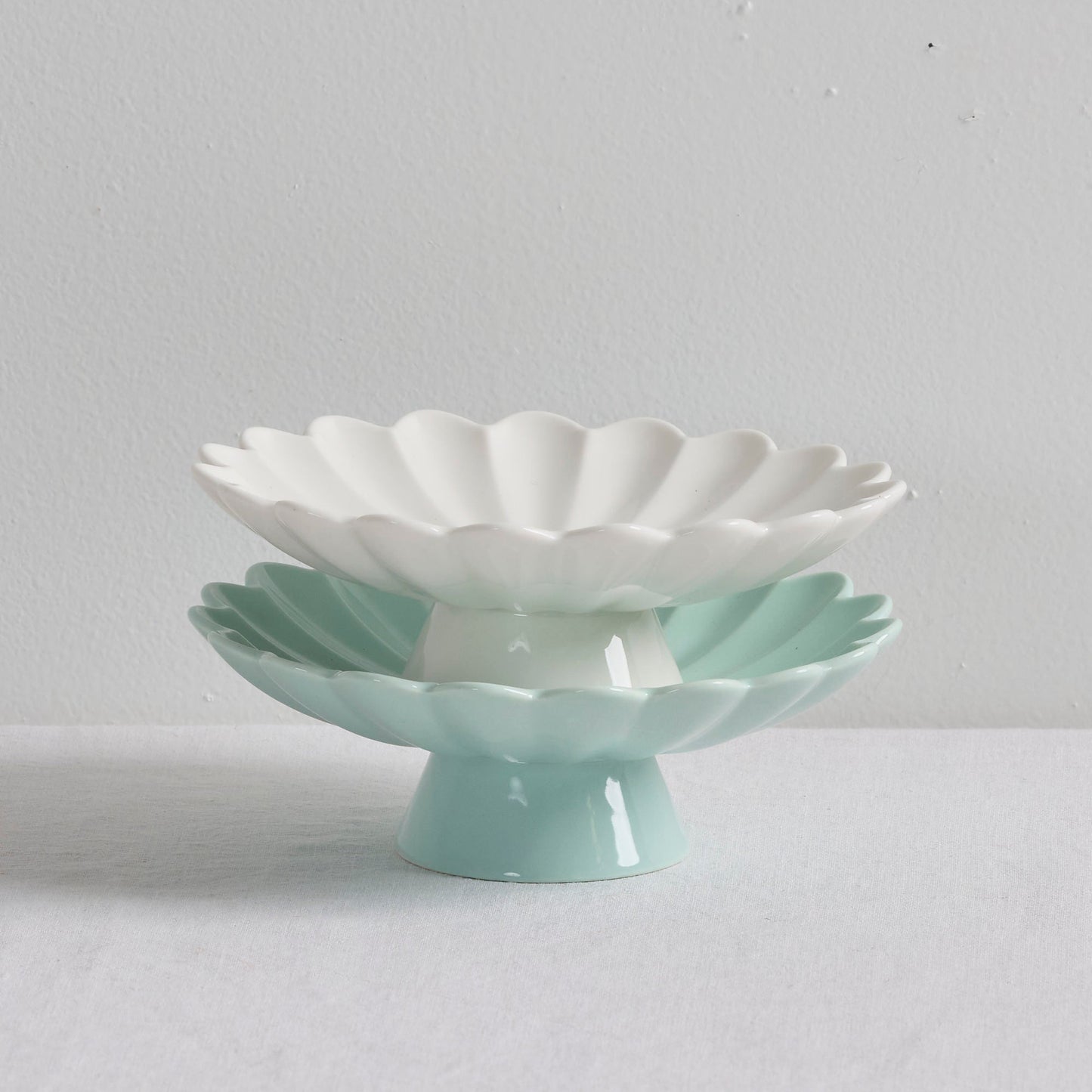 Plat sur pied Aster - Blanc