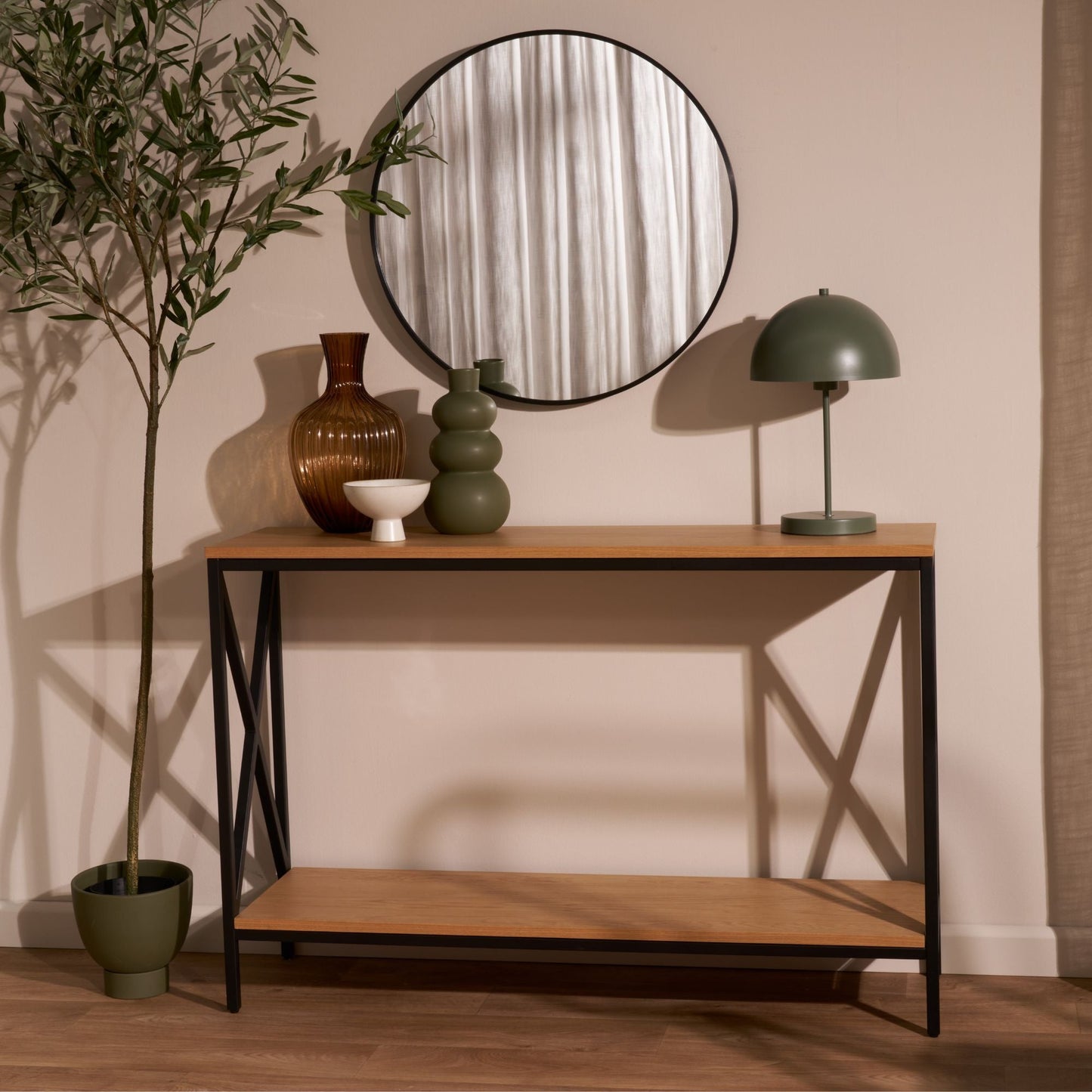 Lampe de table Orion - Vert foncé - 42 cm