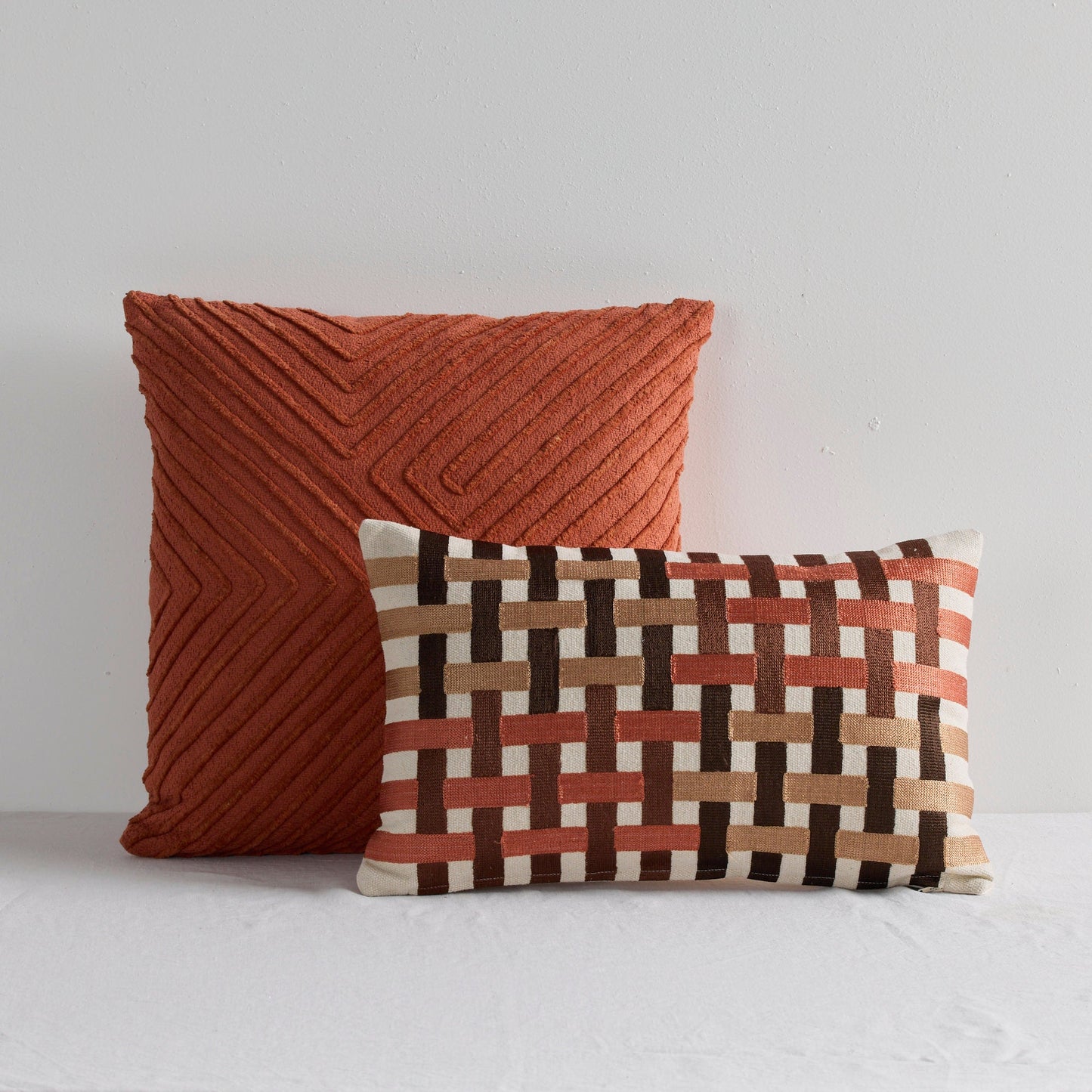 Coussin à motifs croisés - Terra Multi - 20 x 50 cm