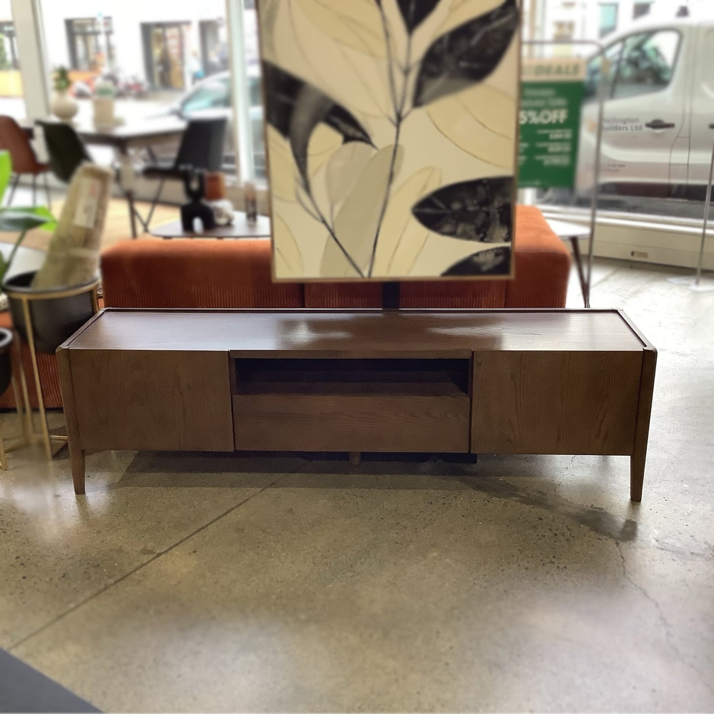 Meuble TV Ella - Cendre fumée - Modèle d'exposition