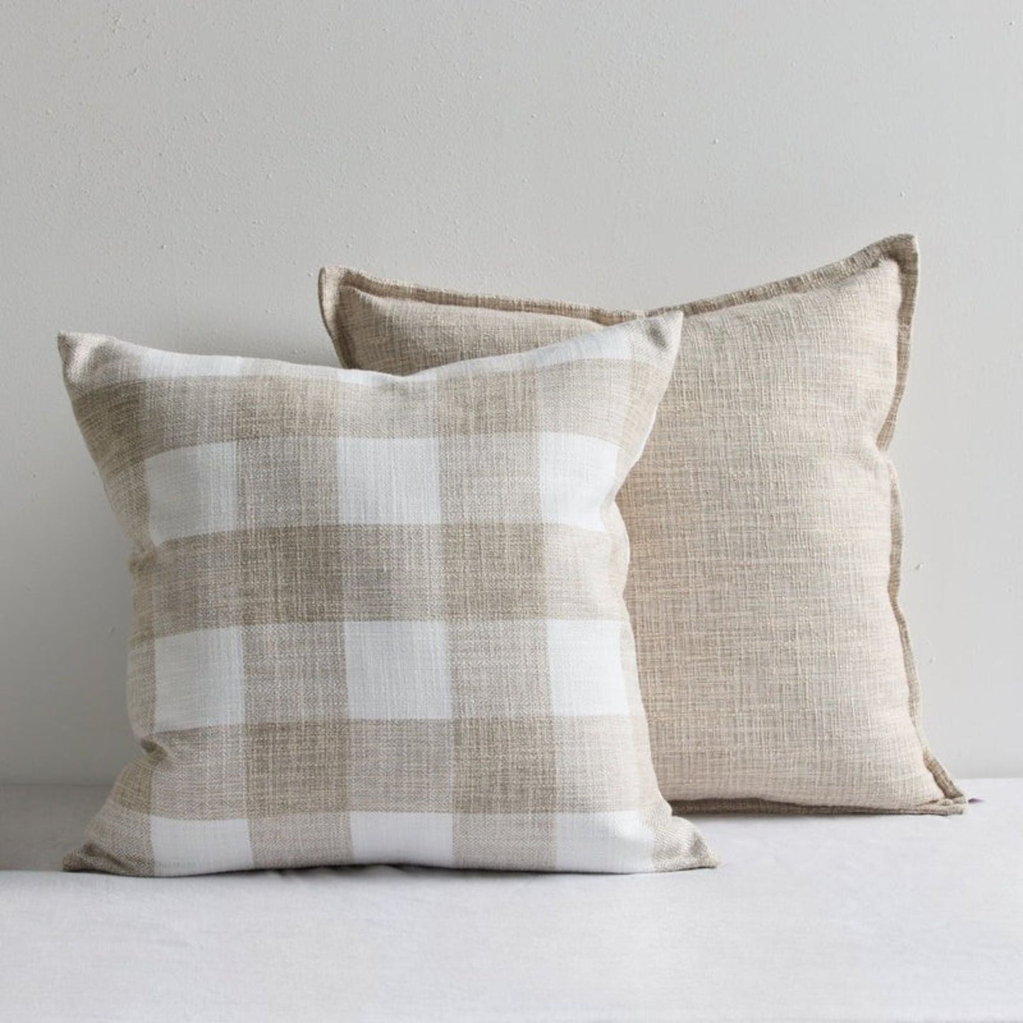 Coussin Inez - Naturel/Blanc - 50x50