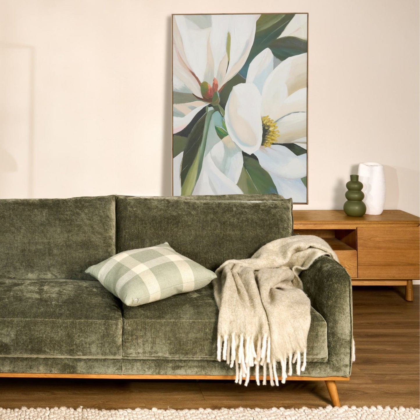 Canapé 3 places Colton - Vert forêt