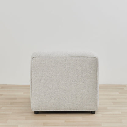 Fauteuil modulaire Abbot sans accoudoirs, 1 place - Naturel