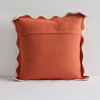 Coussin Perle - Orangina/Blanc - 50x50cm