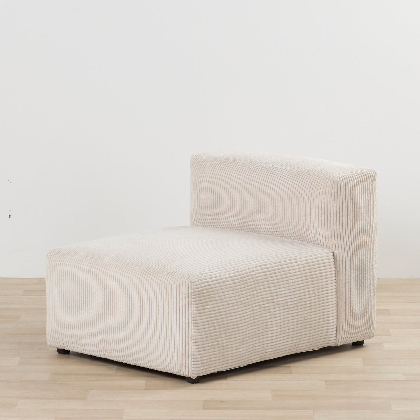 Fauteuil Finnian 1 place sans accoudoirs - Blanc cassé