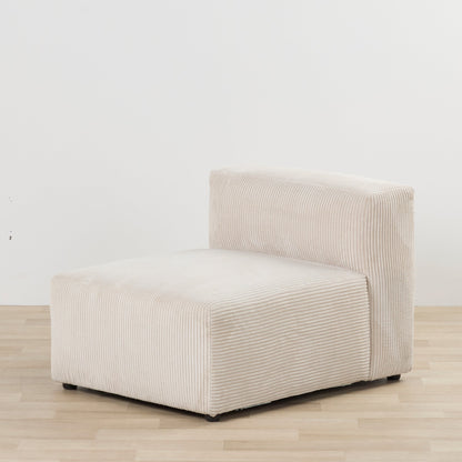 Fauteuil Finnian 1 place sans accoudoirs - Blanc cassé