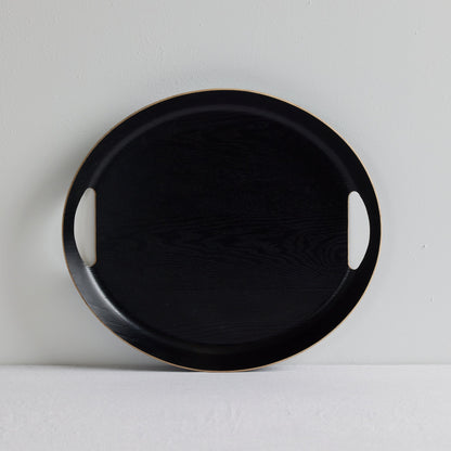 Plateau ovale profond - Saule/Noir