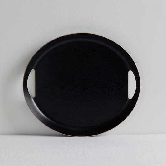 Plateau ovale profond - Saule/Noir