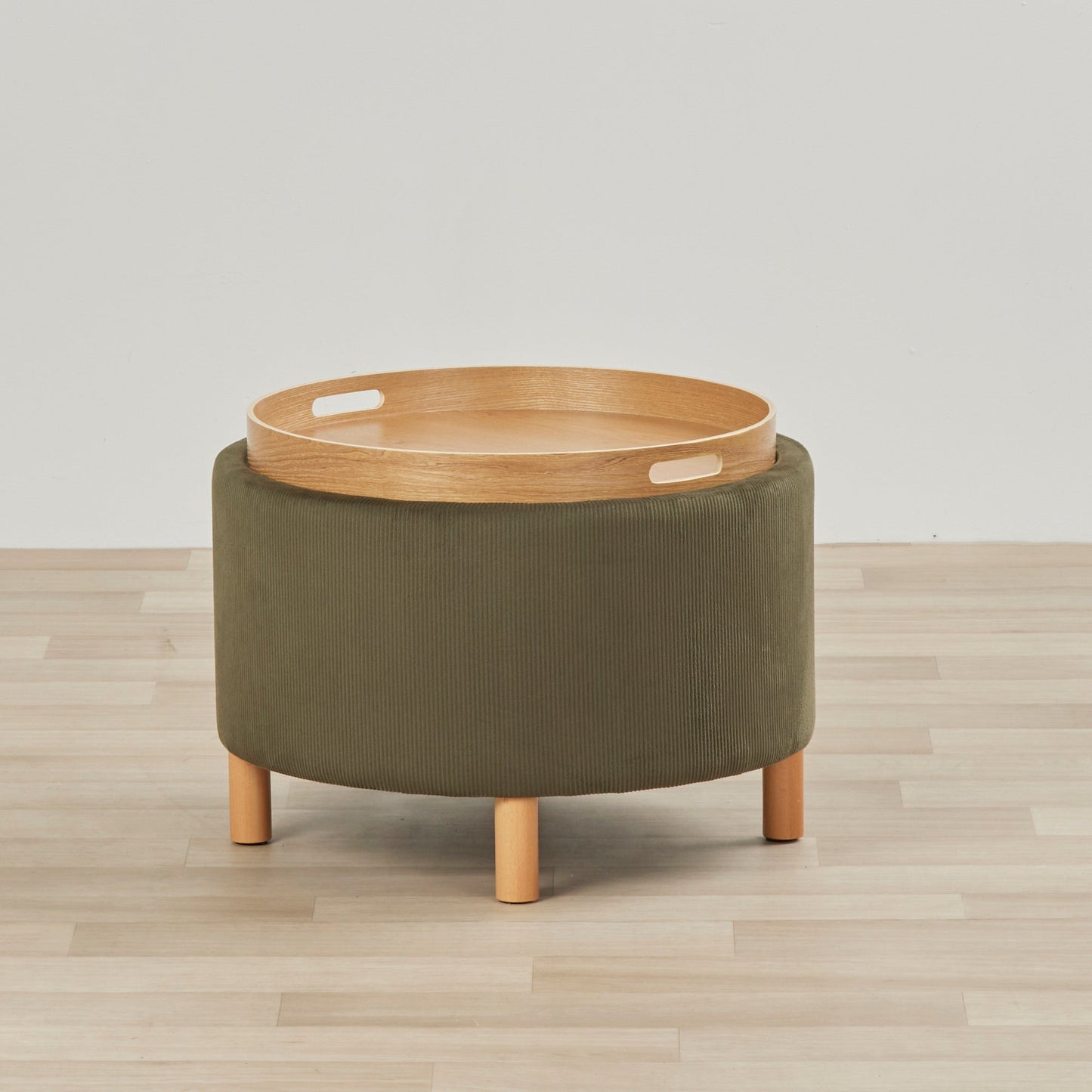 Pouf à plateau Maxi - Vert olive