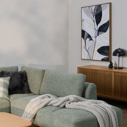 Œuvre d'art de feuilles transparentes