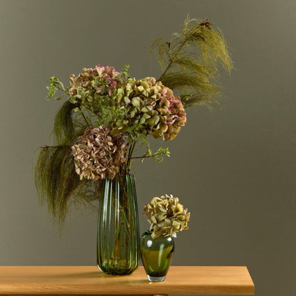 Vase Elena en verre - Gris/Vert