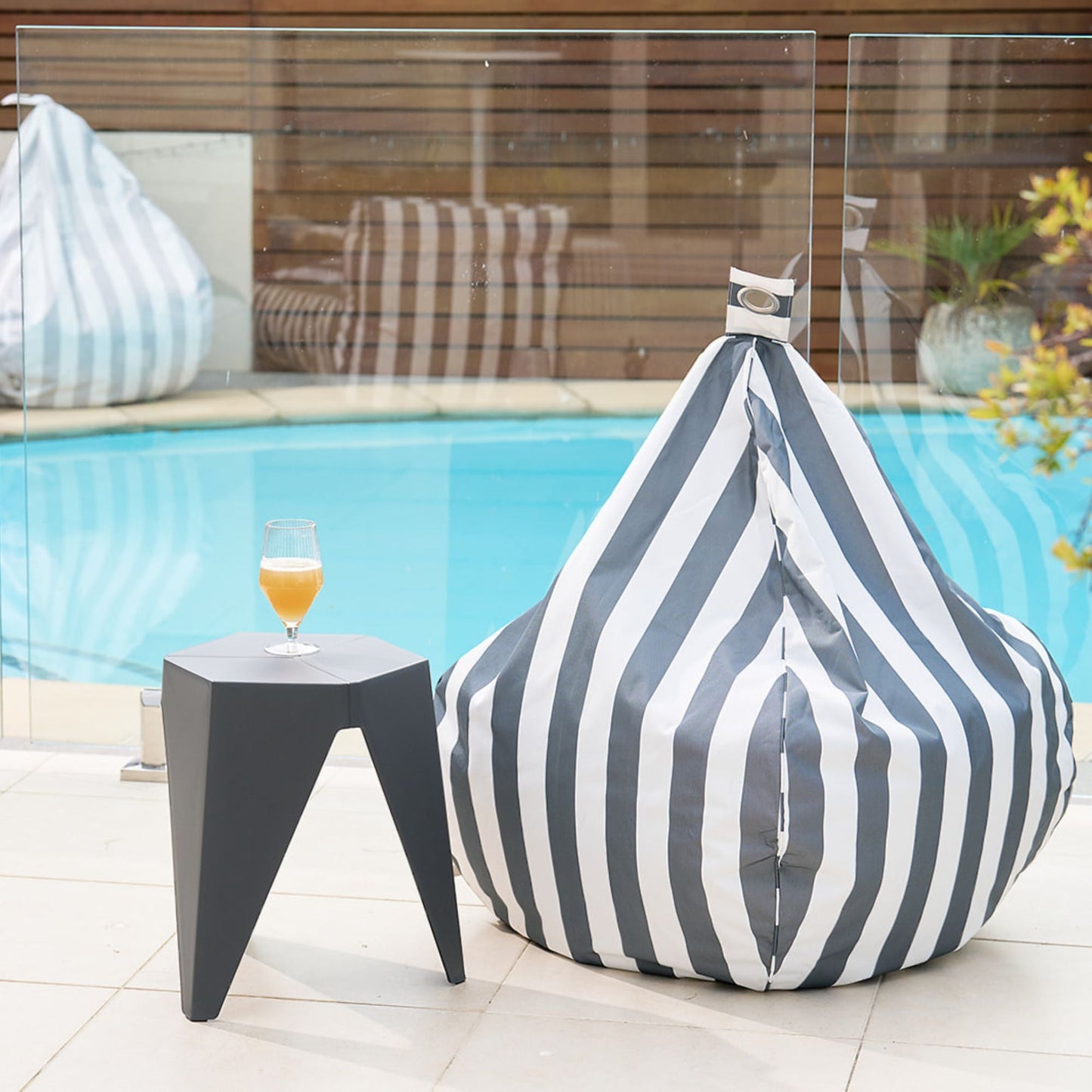 Table d'appoint Kelly - Noir et gris