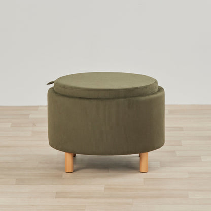 Pouf à plateau Maxi - Vert olive