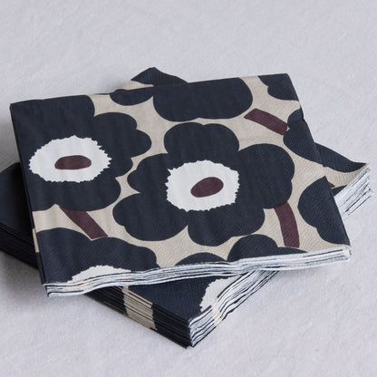 Serviettes en papier Marimekko - Bleu/Lin - 20pc