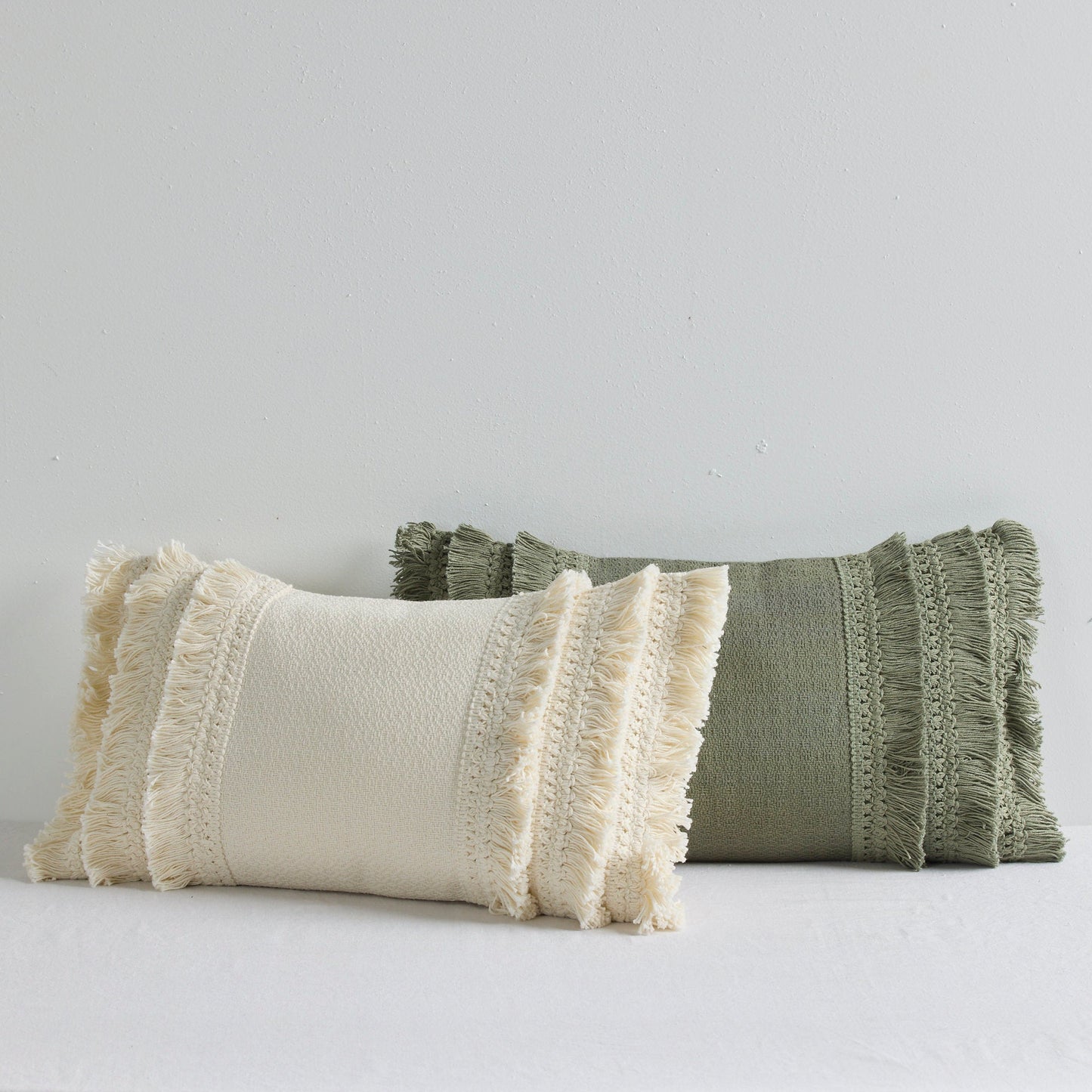 Coussin Chichi - Olive foncé - 30 x 50 cm