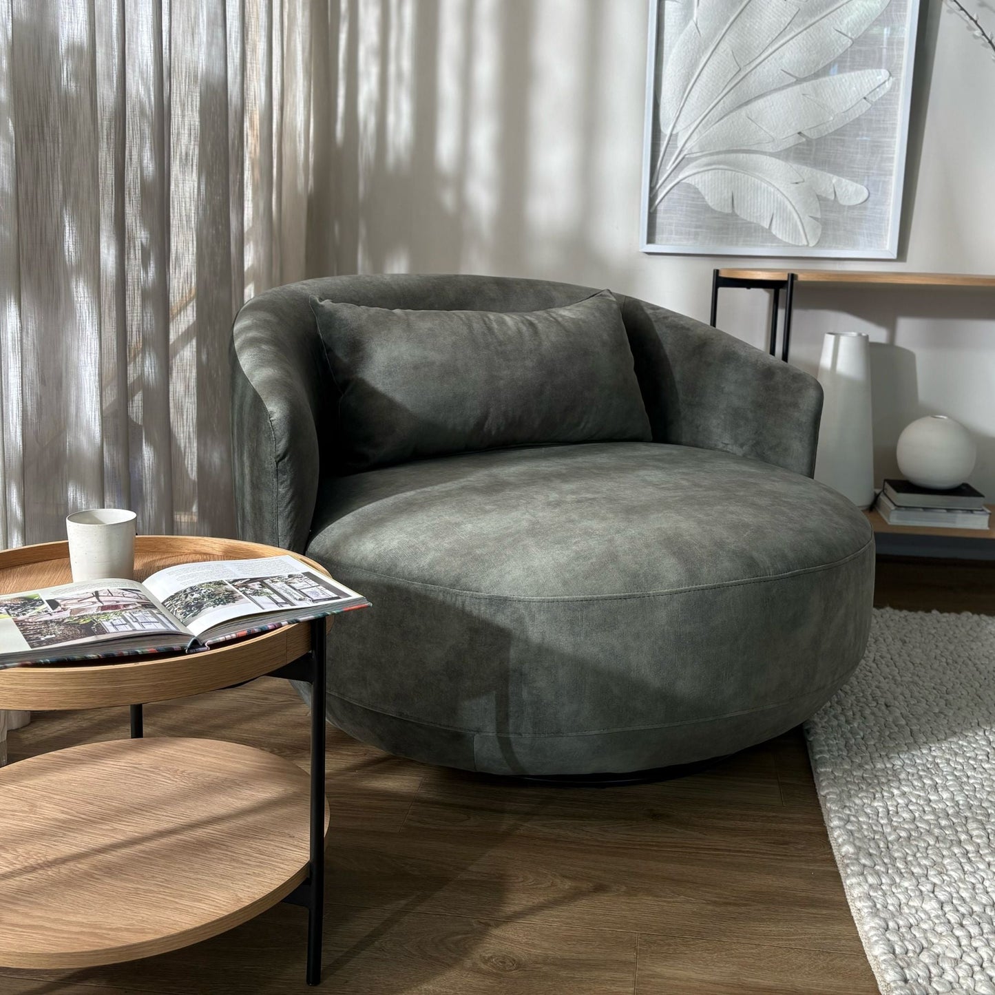 Fauteuil pivotant Lunar - Vert forêt