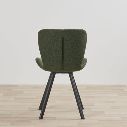 Chaise de salle à manger Sala - Noir/Vert