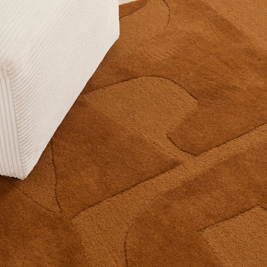 Tapis en laine Odin - Rouille - 300 cm