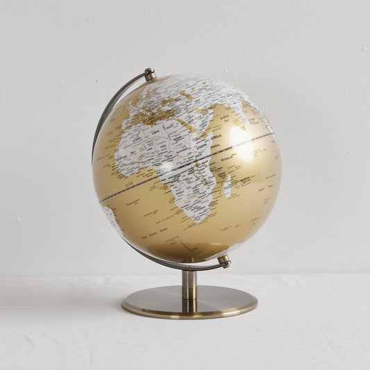 Globe tournant - Or/Crème