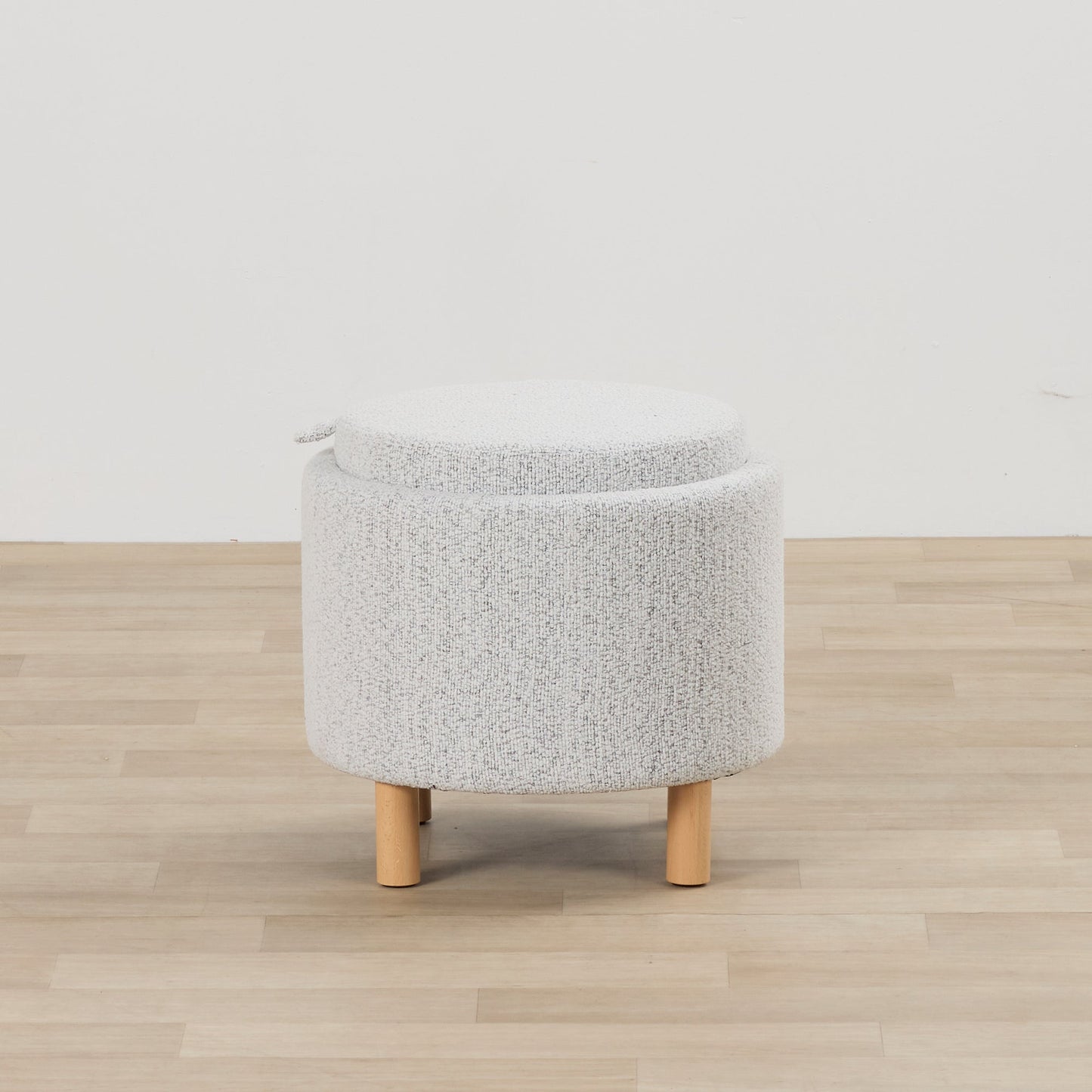 Pouf à plateau - Gris clair