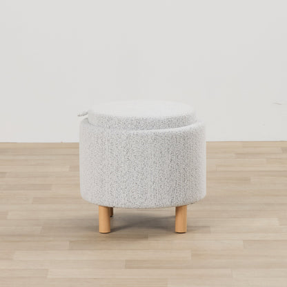 Pouf à plateau - Gris clair