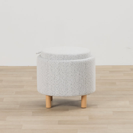 Pouf à plateau - Gris clair