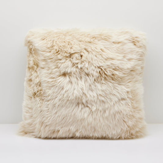 Coussin en peau de mouton - Sable - 45 x 45 cm