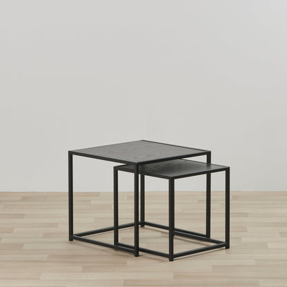 Tables gigognes Eliot - Noires - Lot de 2