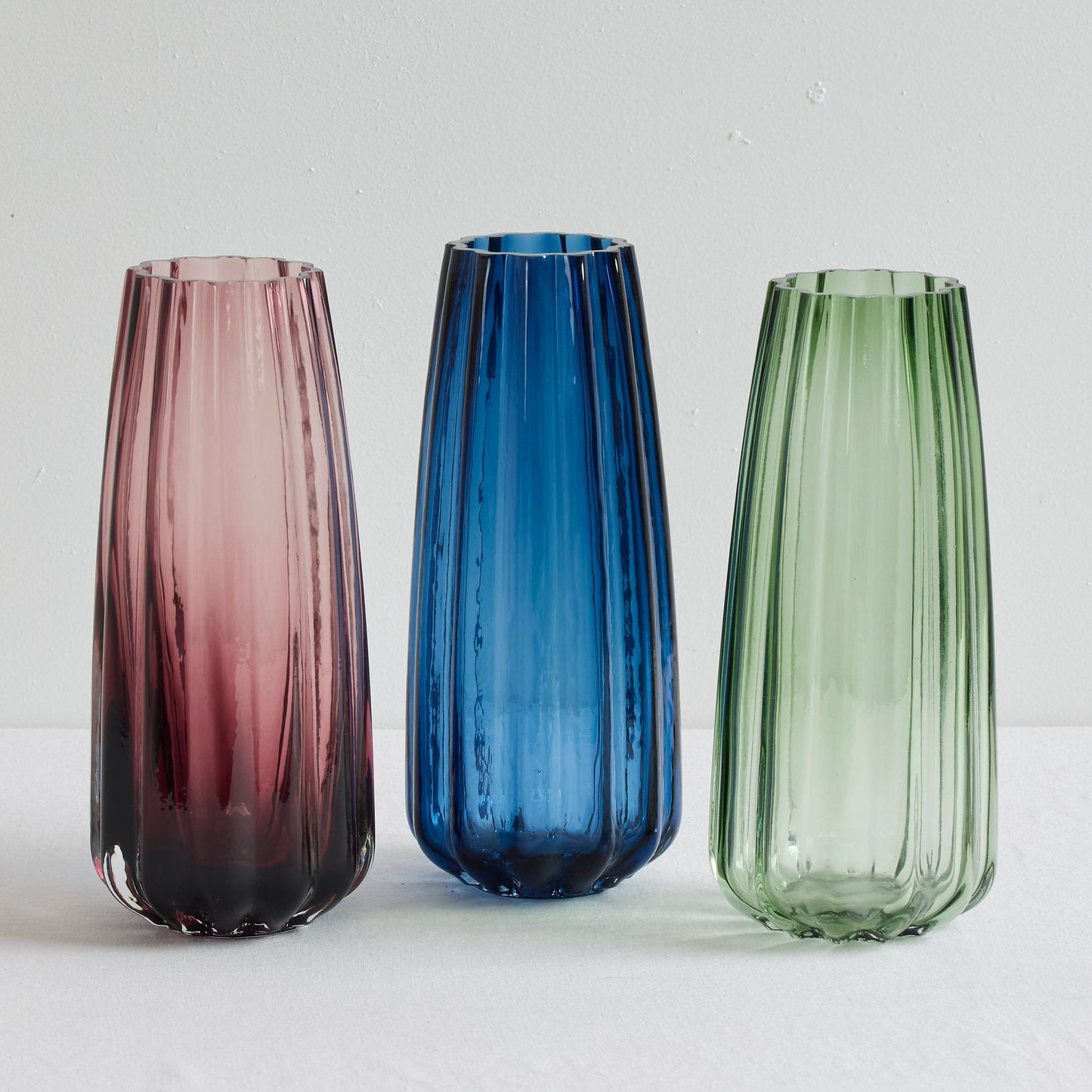 Vase en verre Elena - Bleu