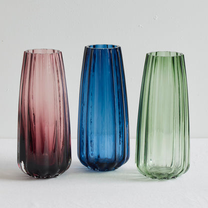 Vase en verre Elena - Bleu