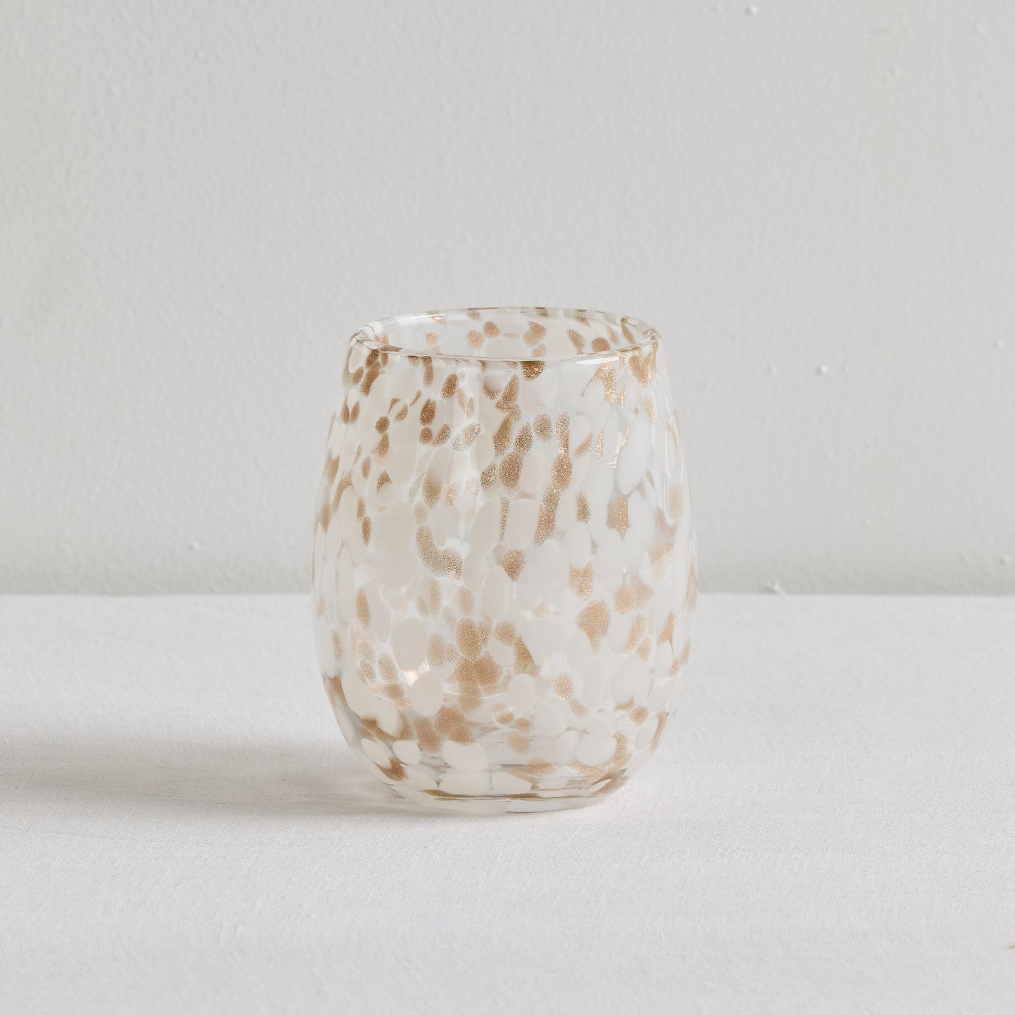 Verres sans pied Vitti - Mélange blanc/or