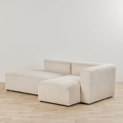 Méridienne Finnian 2 places à droite - Blanc cassé