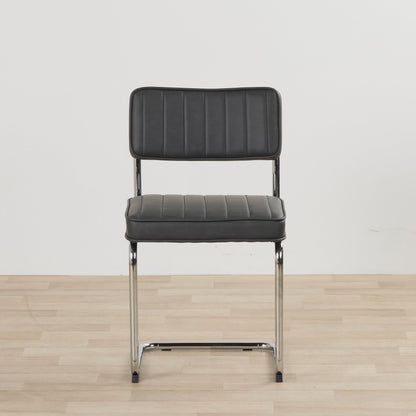 Chaise de salle à manger Barnaby - Gris anthracite PU