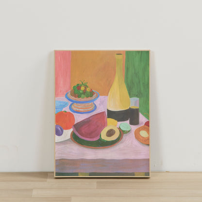 Impression de fruits et de vin