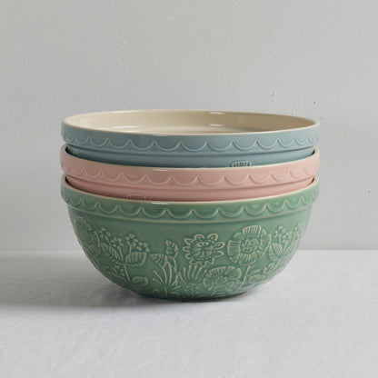 Bol à mélanger Fleurs sauvages - Bleu clair - Grand