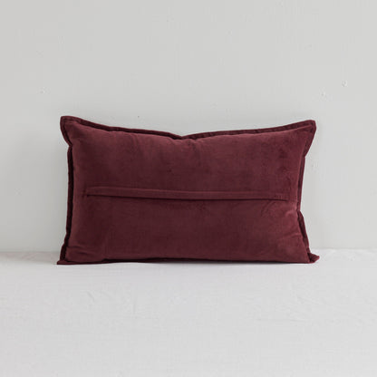 Coussin en velours Hudson - Port - 30 x 50