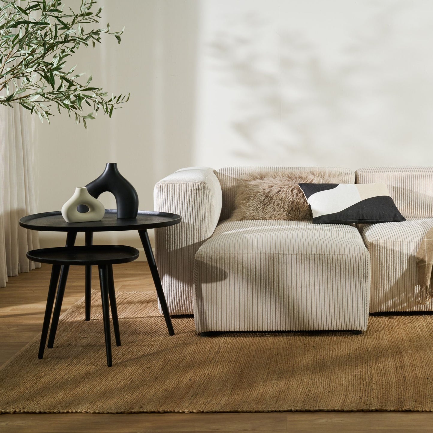 Tables basses gigognes Temper - Noir - Lot de 2