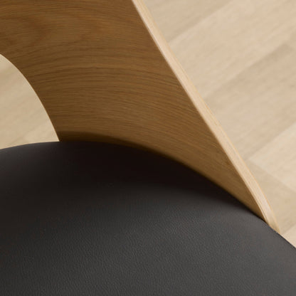 Fauteuil pivotant Adoni - Chêne/Noir