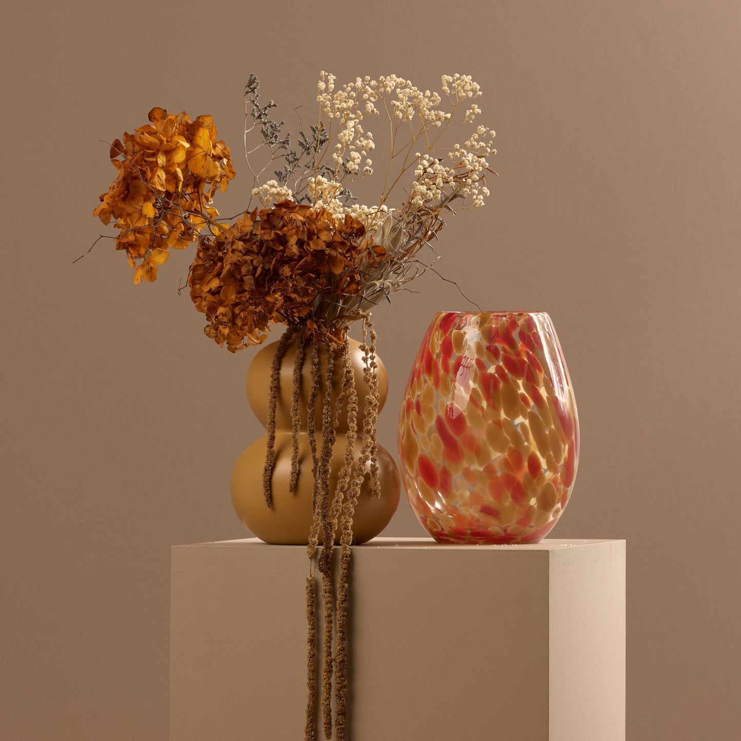 Vase en verre Lottie - Gingembre/Moutarde