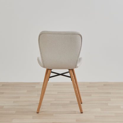 Chaise de salle à manger Sala - Chêne/Crème