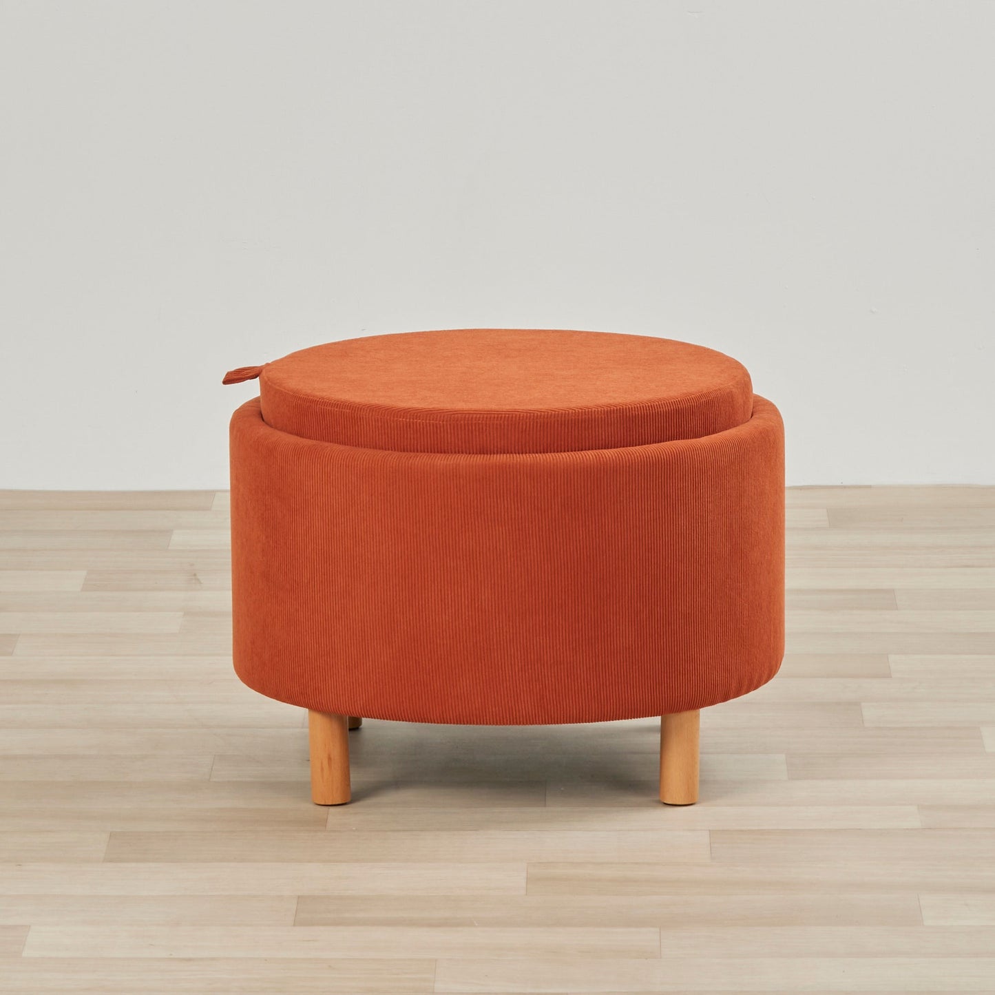 Pouf Maxi à plateau supérieur - Orange brûlé