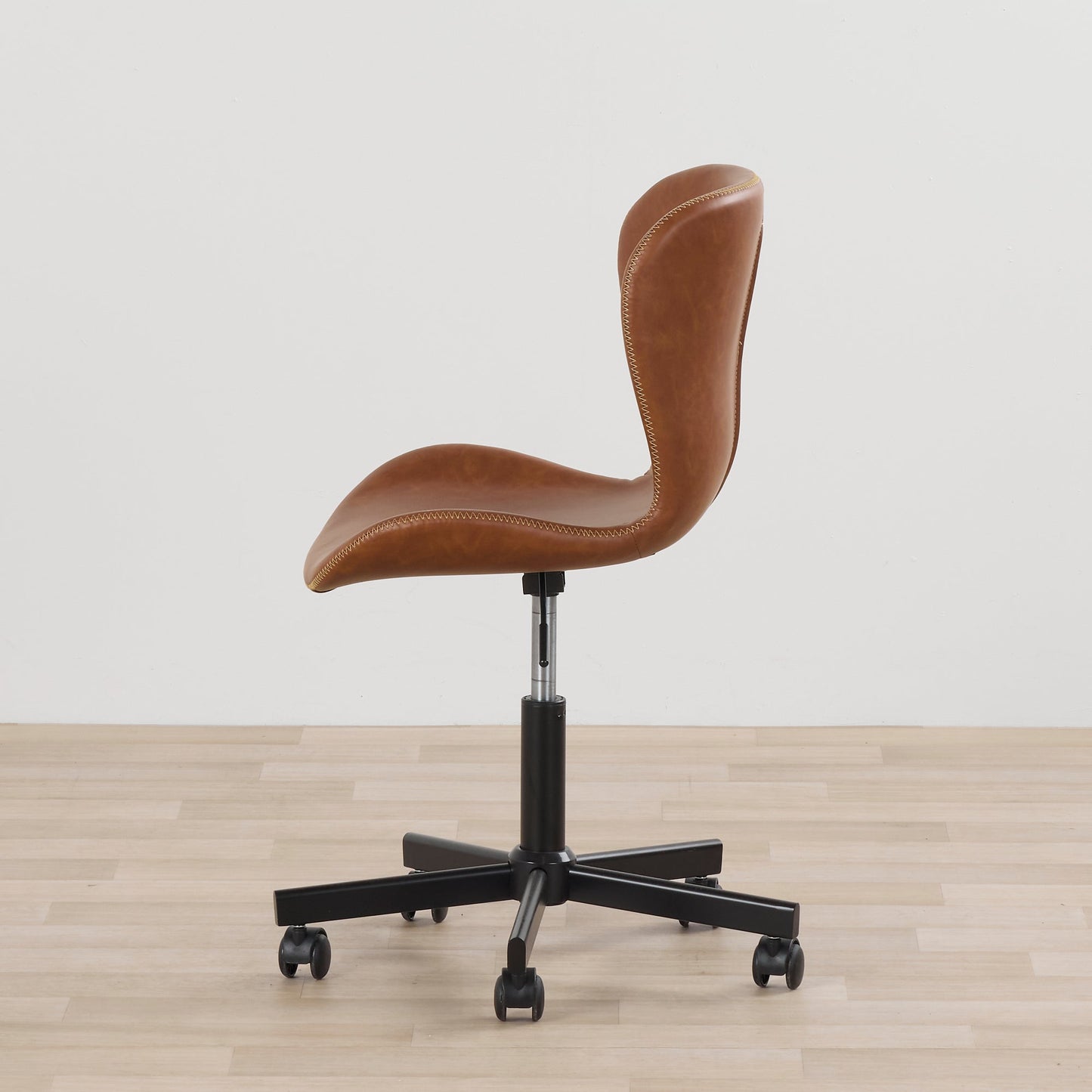 Chaise de bureau Sala en polyuréthane - Noir/Brandy