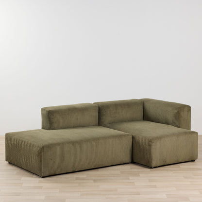 Méridienne Finnian 2 places à droite - Olive