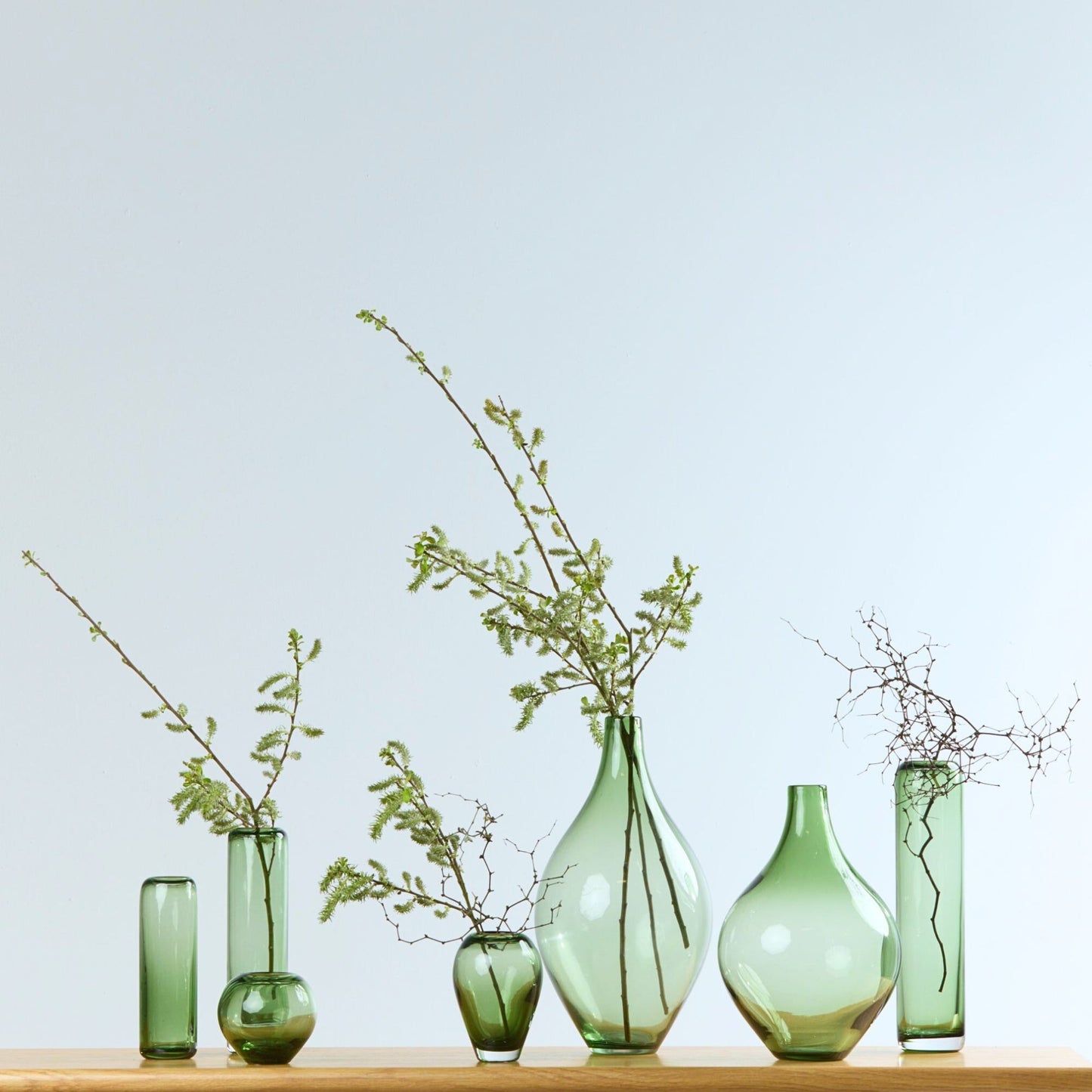 Vase en Verre Velton - Grand - Gris/Vert