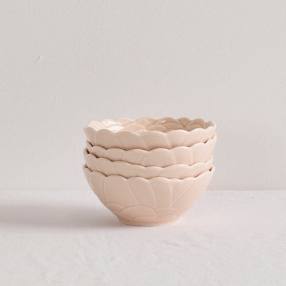 Ensemble de 4 bols Zinnia roses